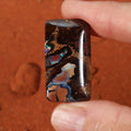 37.38ct lively blue boulder matrix cabochon with boulder matrix pattern