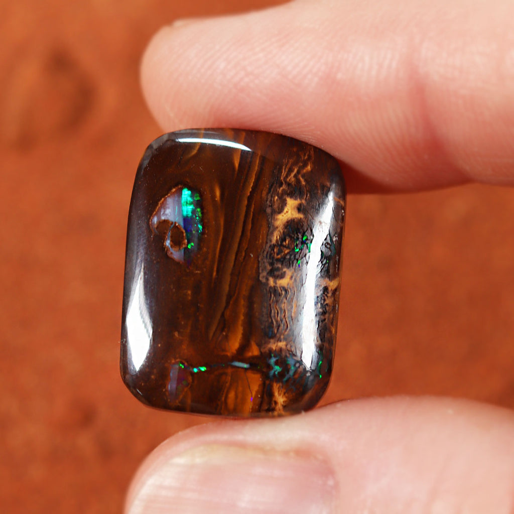 Macro detail of boulder matrix cabochon