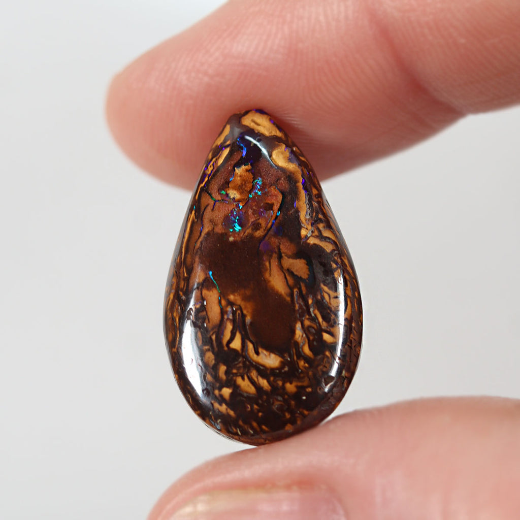 Blue boulder matrix 13.5ct natural solid Australian opal from Yowah