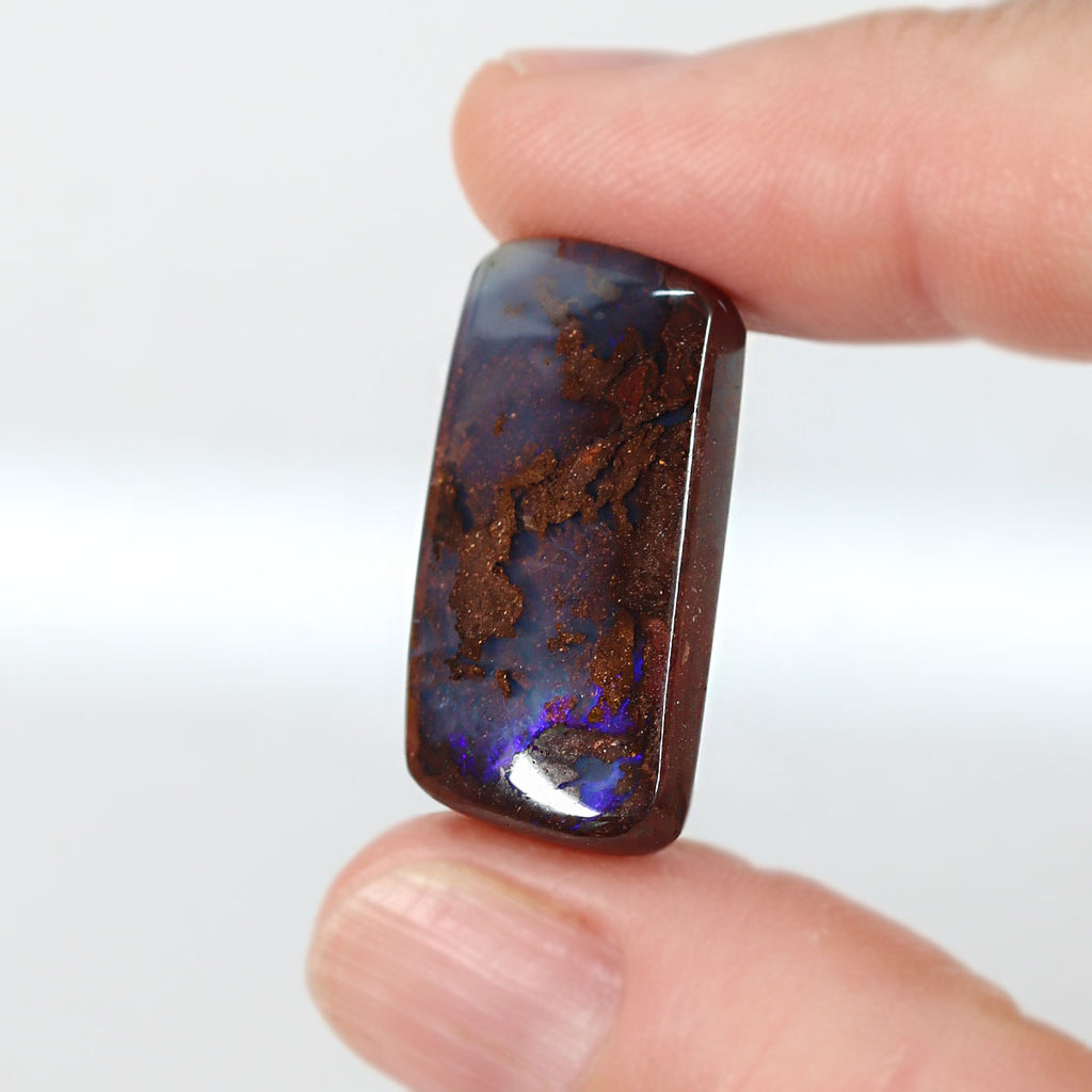 Blue-purple boulder matrix 25.61ct natural solid Australian opal from Koroit