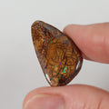 14.86ct lively green boulder matrix cabochon with boulder matrix pattern