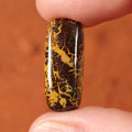 7.79ct refined green boulder matrix cabochon with boulder matrix pattern