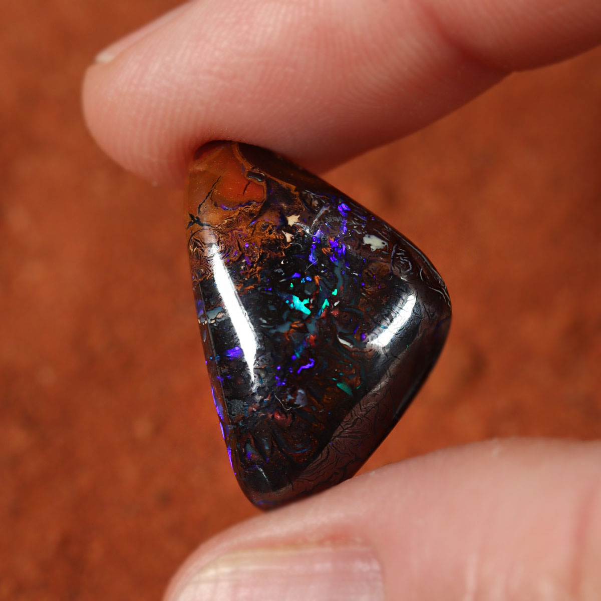 Close detail of boulder matrix pattern on boulder matrix