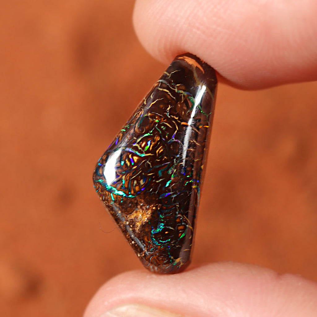 Macro detail of boulder matrix cabochon