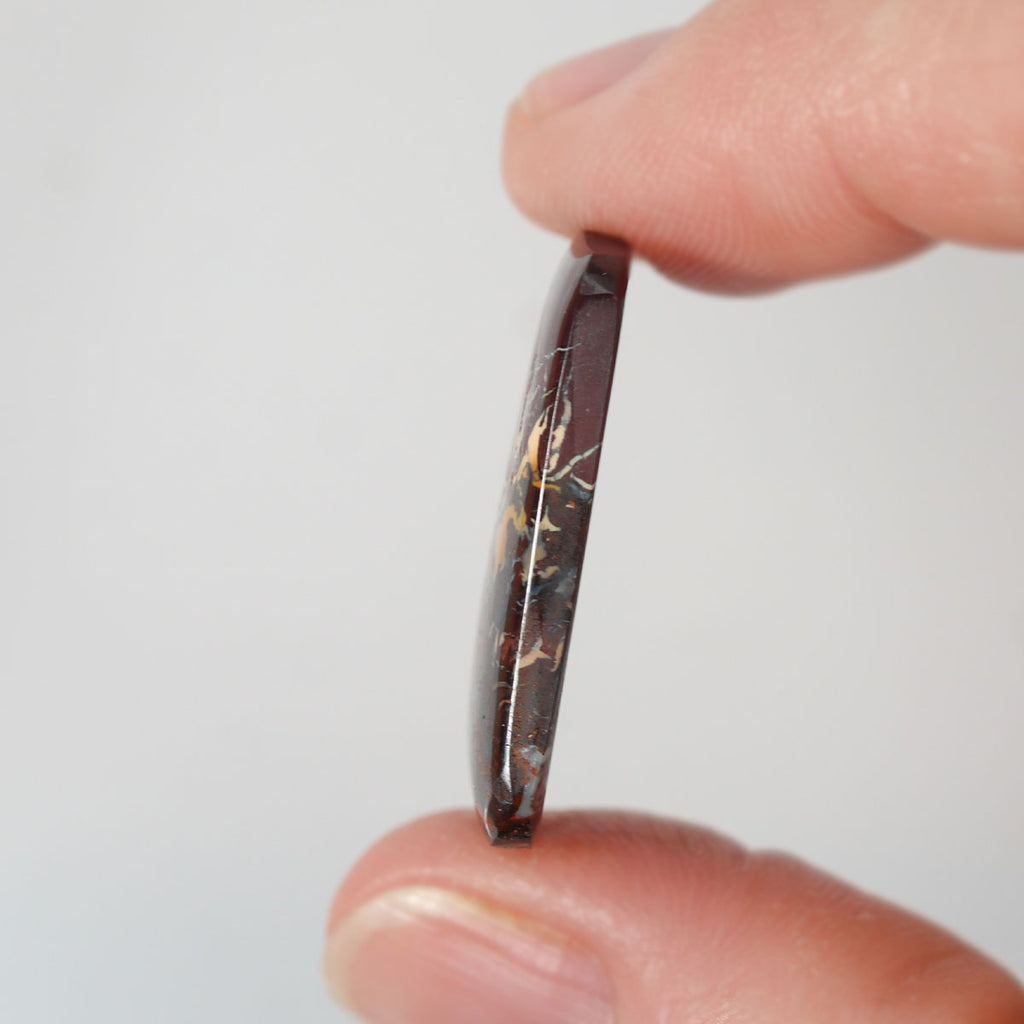 20.58ct Australian boulder matrix shown for size comparison