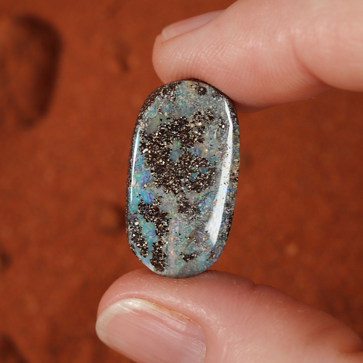 Pattern detail showing boulder matrix on 14.54ct boulder matrix
