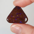 21.06ct boulder matrix from Opalton with purple boulder matrix play-of-colour