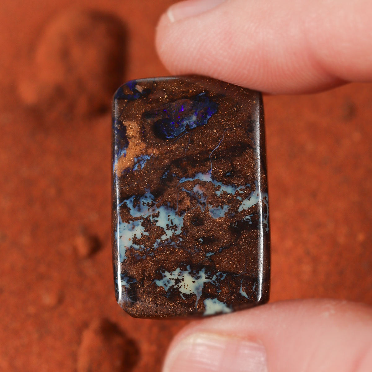 Close detail of boulder matrix pattern on boulder matrix