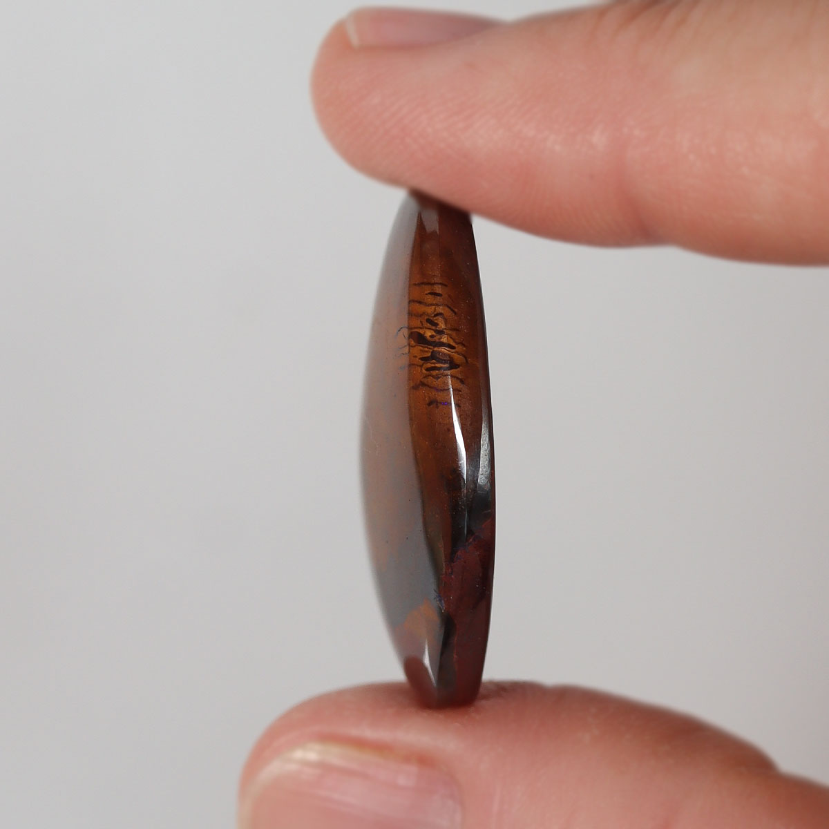 37.41ct Australian boulder matrix shown for size comparison