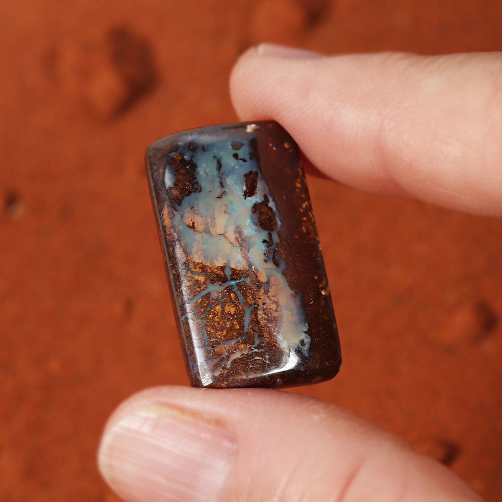 Pattern detail showing boulder matrix on 34.7ct boulder matrix
