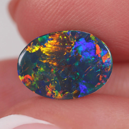 1.99ct Black Opal - 12 x 8.7 x 3mm