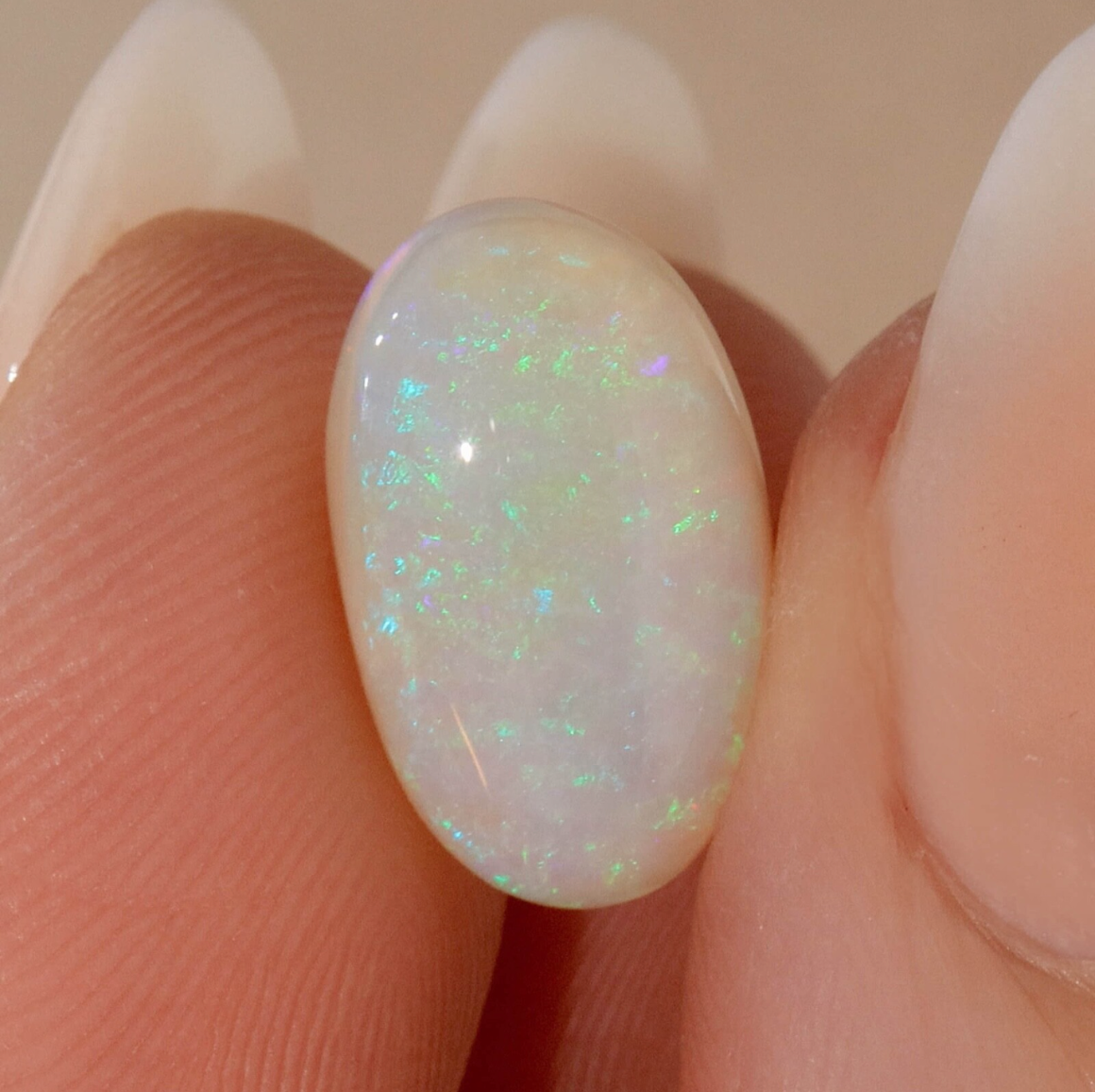 Lightning Ridge Dark Opal 4.25ct Natural Solid Subdued Green Blue Purple Floral