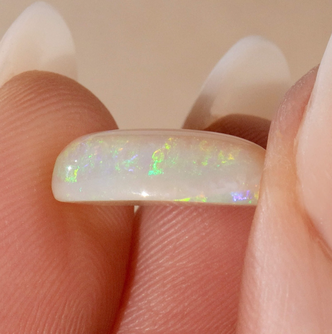 Lightning Ridge Dark Opal 4.25ct Natural Solid Subdued Green Blue Purple Floral