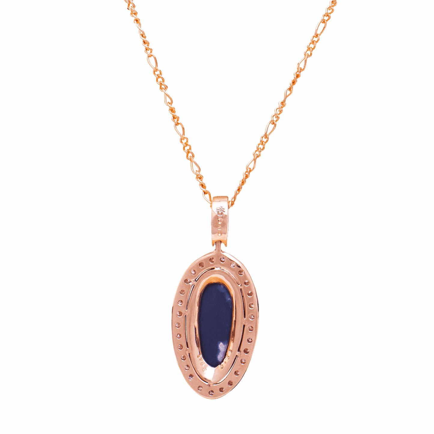 Natural Solid Australian Black Opal and Diamond Pendant in 18k Gold
