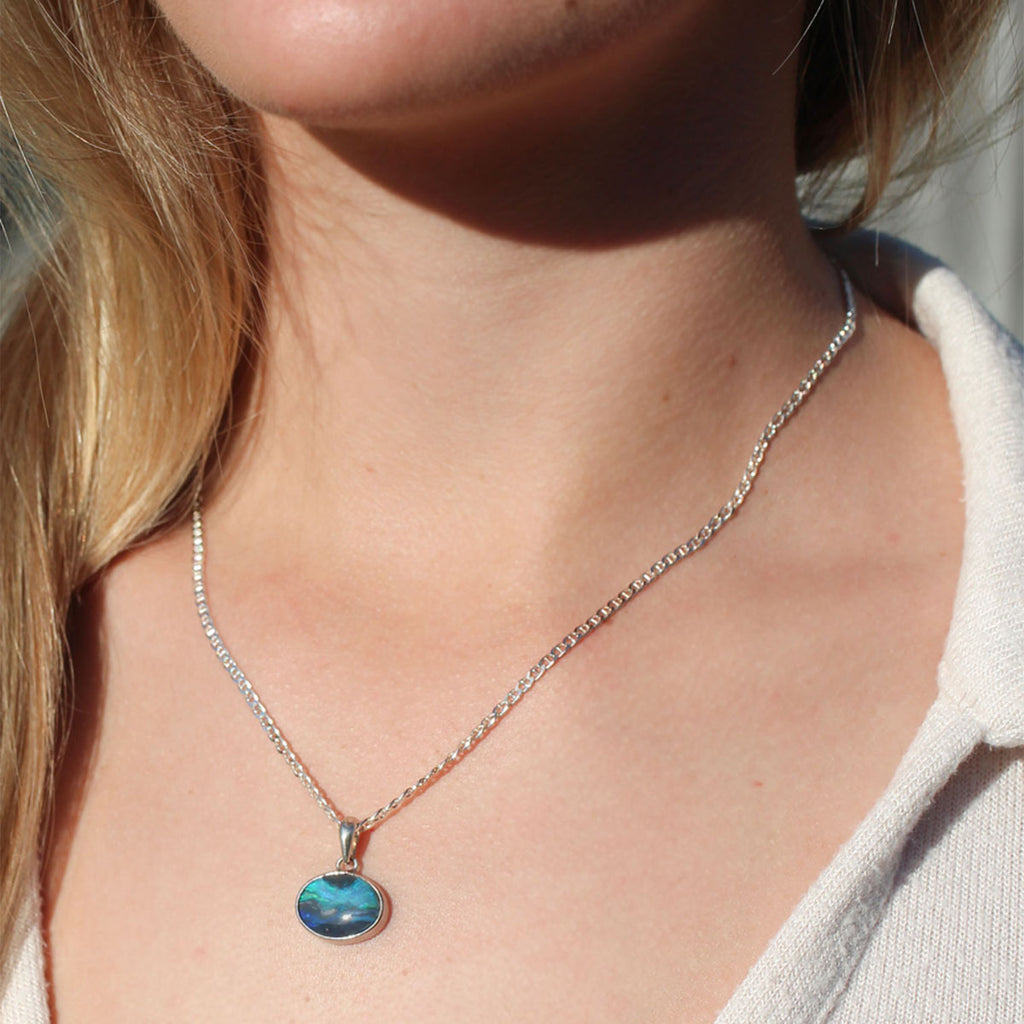 Solid Black Opal Sterling Silver Pendant