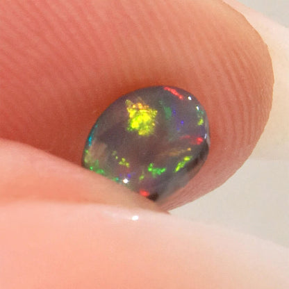 0.50ct Black Crystal Opal - 5 x 6.5 x 2mm