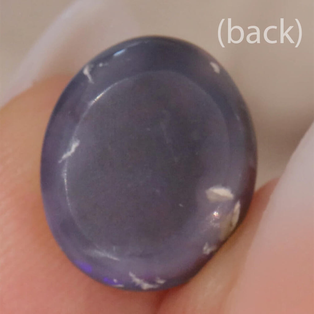 3.65ct Black Crystal Opal - 10 x 11.5 x 5mm