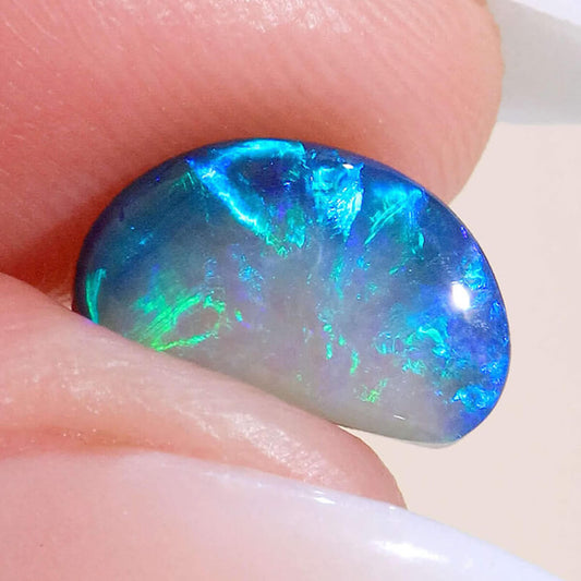 1.88ct Dark Crystal Opal - 6.5 x 11 x 3mm