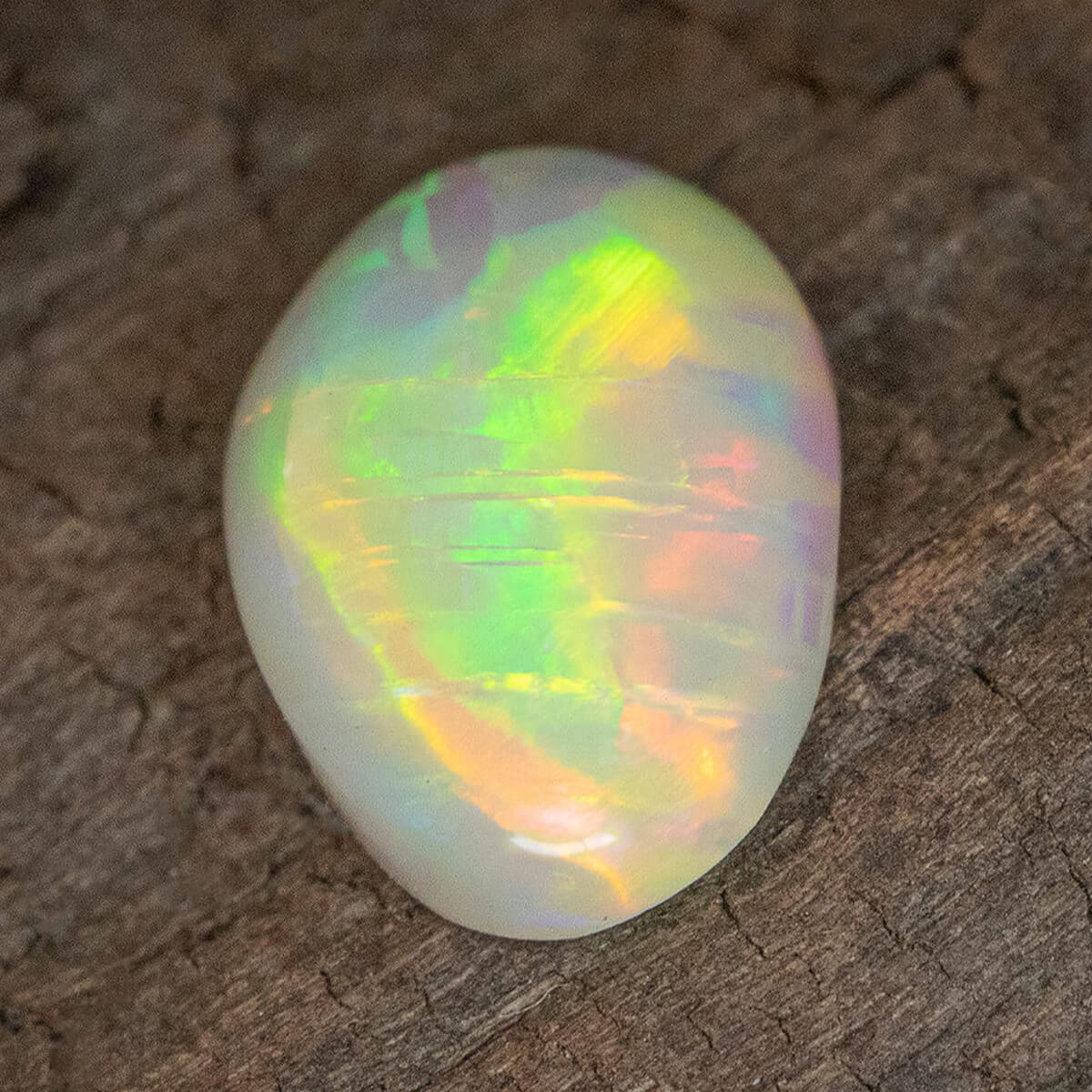 2.00ct Dark Crystal Opal - 8 x 11 x 3.5mm