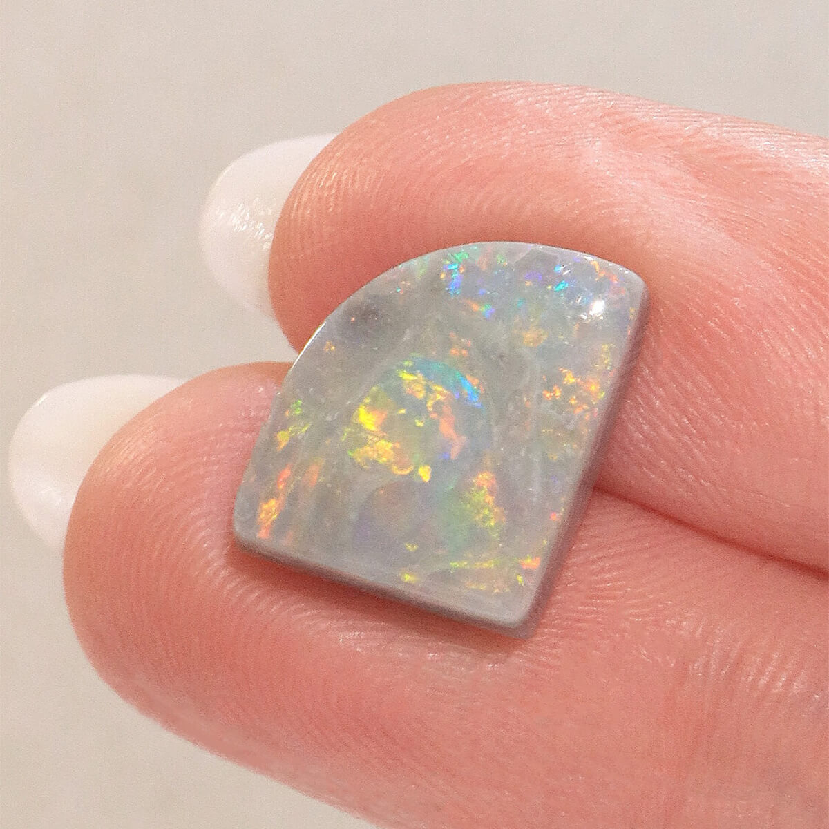 6.90ct Dark Opal - 11.5 x 13.5 x 5mm