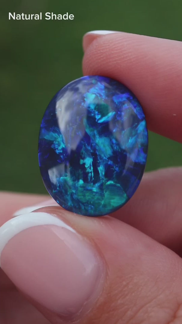 12.23ct Black Opal - 19.95 x 15.45 x 6.62mm