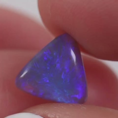 2.7ct Dark Crystal Opal - 10.5 x 10.5 x 4.5mm