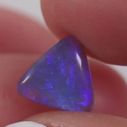 2.7 ct Dark Crystal Opal - 10.5 x 10.5 x 4.5mm