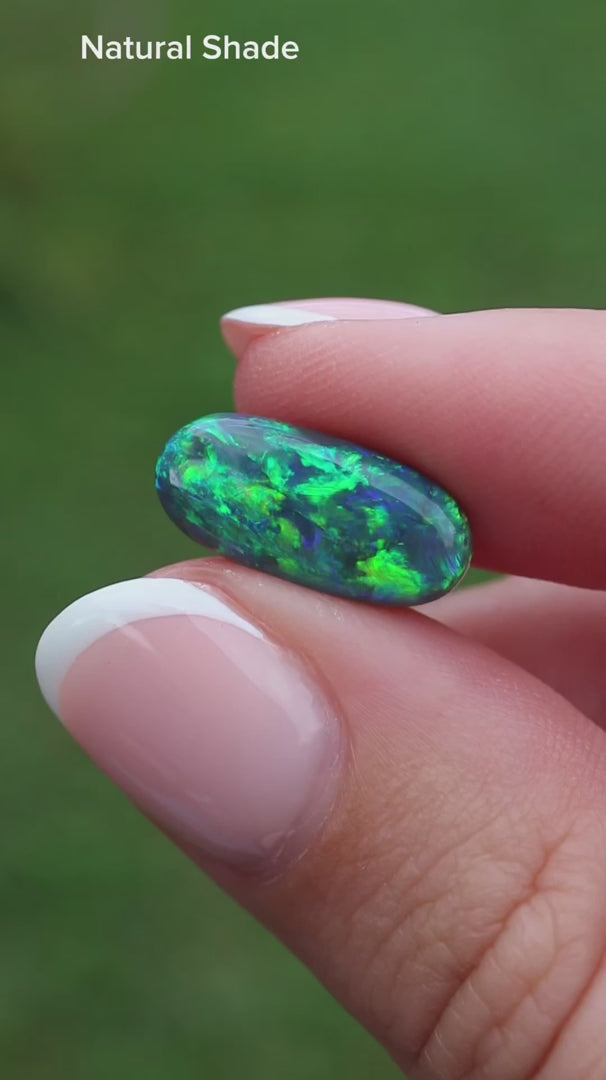 3.28ct Black Opal - 16 x 7.5 x 4.1mm