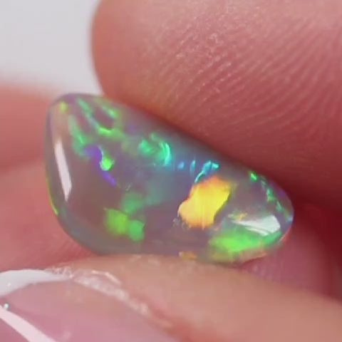 2.27ct Dark Crystal Opal - 8 x 13.7 x 3.5mm