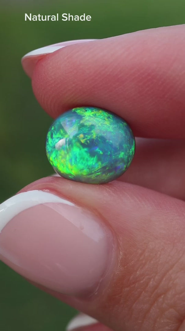 3.58ct Black Opal 11.1 x 9.6 x 5.8mm