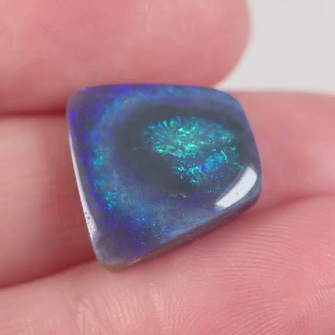 8.1ct Black Opal - 14.5 x 14.7 x 5mm