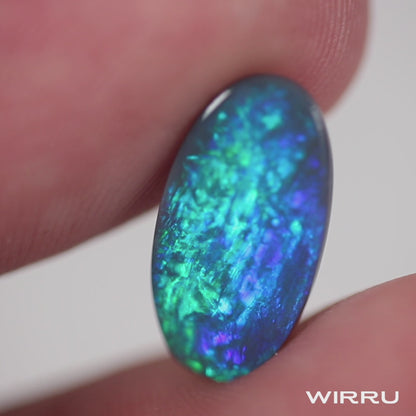 2.44ct Black Opal - 8 x 15 x 3mm