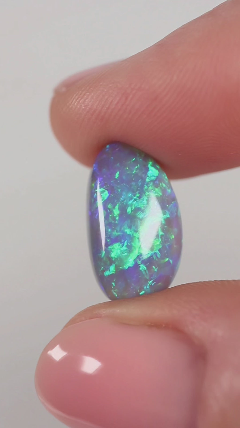 5.47ct Black Opal - 9 x 15.8 x 6.3 mm