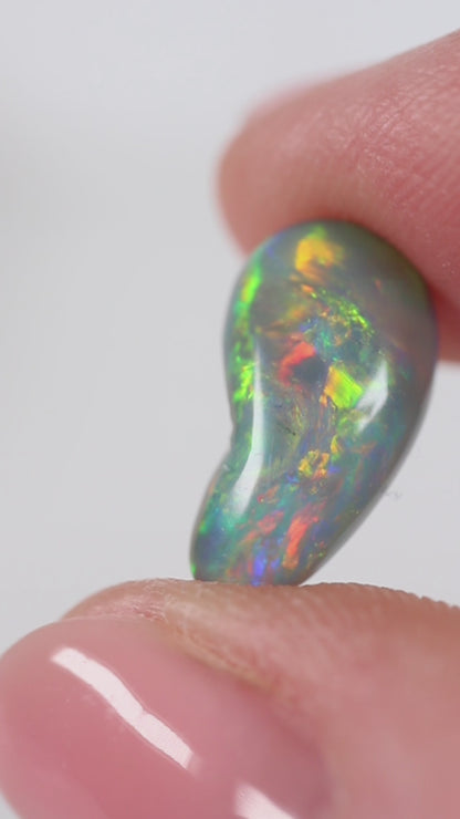 3.81ct Dark Opal - 8 x 15.2 x 5.6mm