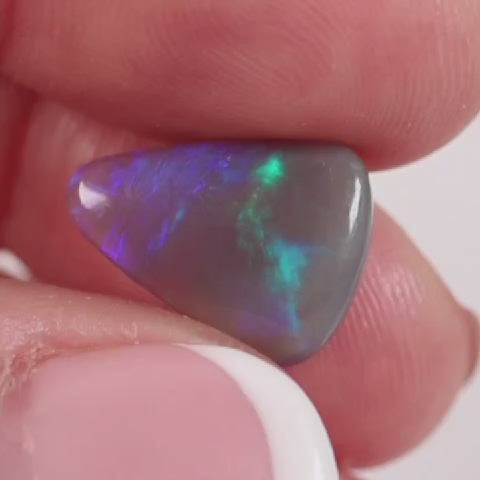 3.6ct Dark Crystal Opal - 11 x 14.5 x 3.7mm