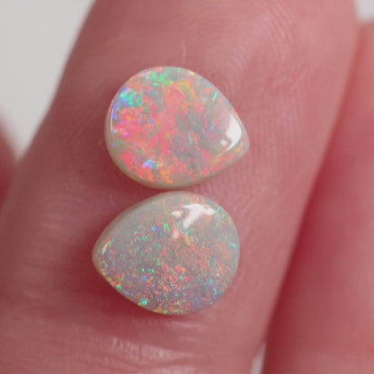 1.5 ct Light Opal Pair - 6.4 x 7.6 x 2.6mm
