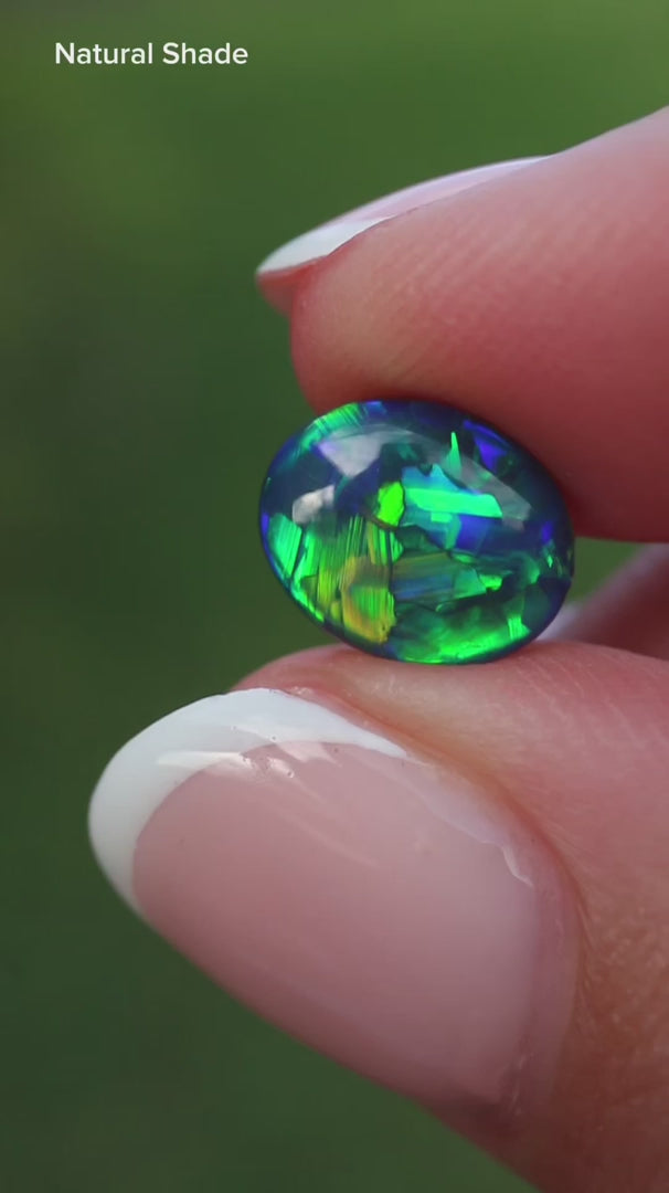 2.04ct Black Opal - 9.8 x 7.9 x 4.2mm