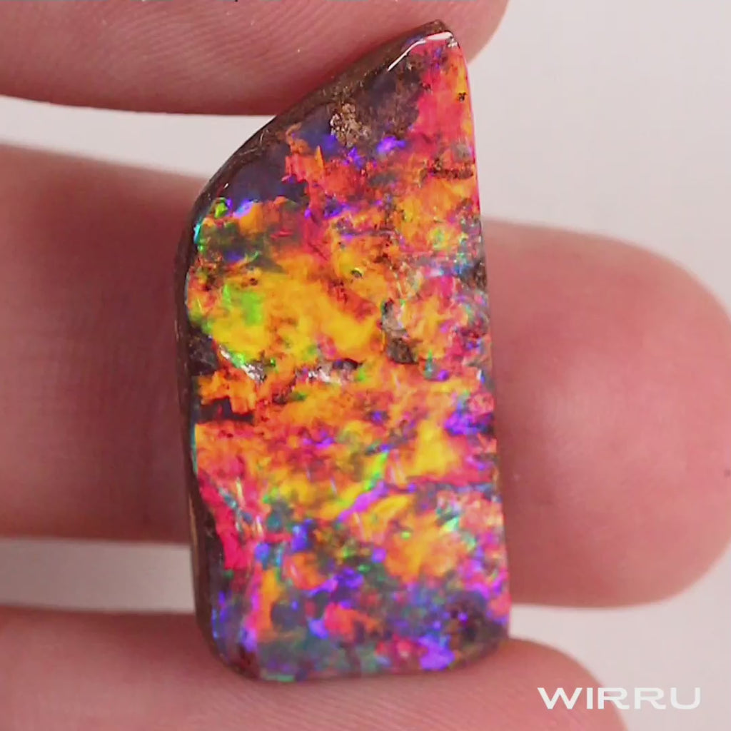 21ct Lava Flash Boulder Opal