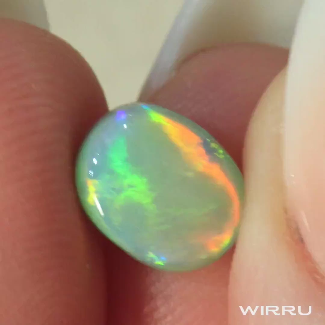 Australian Opal 1.75ct - 7 x 9mm Natural Solid Lightning Ridge Dark Opal - October Birthstone - Loose Polished Gemstone