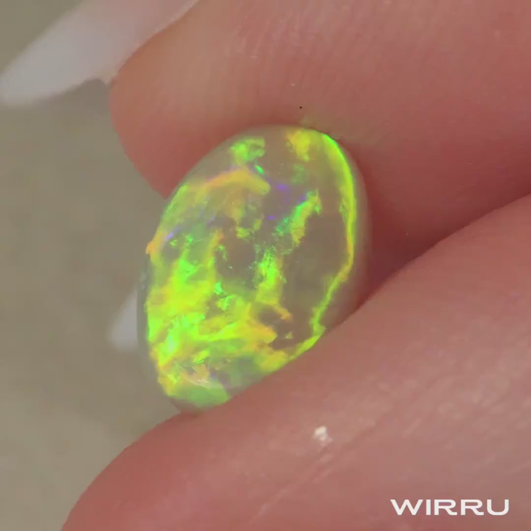 Natural Australian Opal 1.15ct - 7 x 10.5mm Solid Dark Opal - Unset Opal from Lightning Ridge - Loose Opal Stone - Polished Gemstone