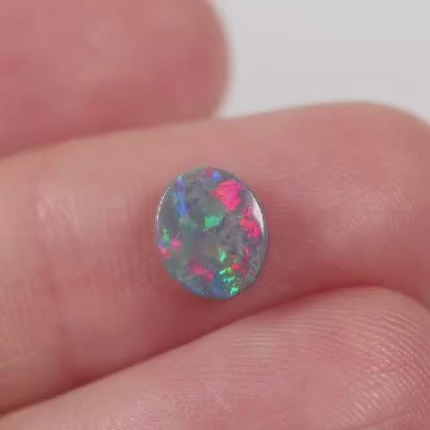 0.74ct Black Opal - 6.5 x 7.5 x 2.5mm