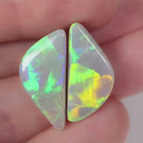 12.84ct Dark Opal - 10 x 22.5 x 4 (x2)