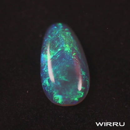 2.39ct Dark Crystal Opal - 7.5 x 13.5 x 3.5mm