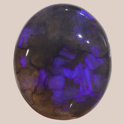 3.65ct Black Crystal Opal - 10 x 11.5 x 5mm