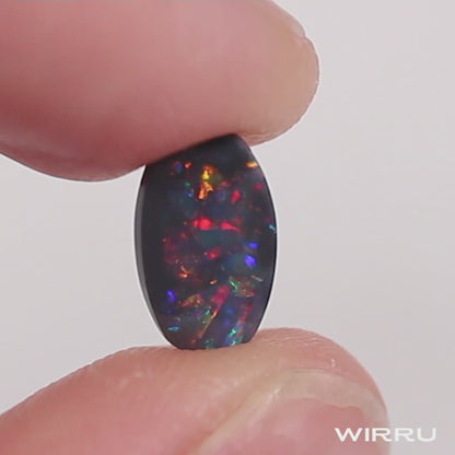 1.10ct Black Opal - 6 x 10.5 x 2.5mm