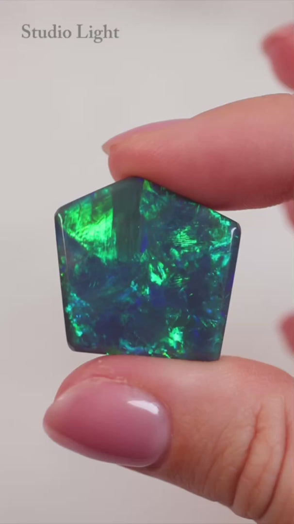 18.52ct Black Opal - 27.3 x 25.5 x 4.8mm