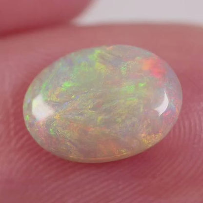 1.25 ct Double Sided Dark Crystal Opal - 7 x 9.5 x 3mm