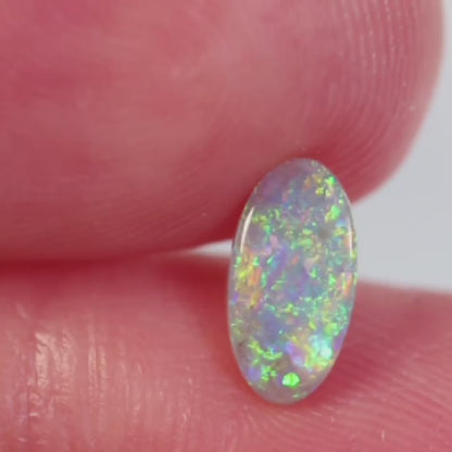 0.5 ct Dark Crystal Opal - 4.3 x 8.5 x 2mm