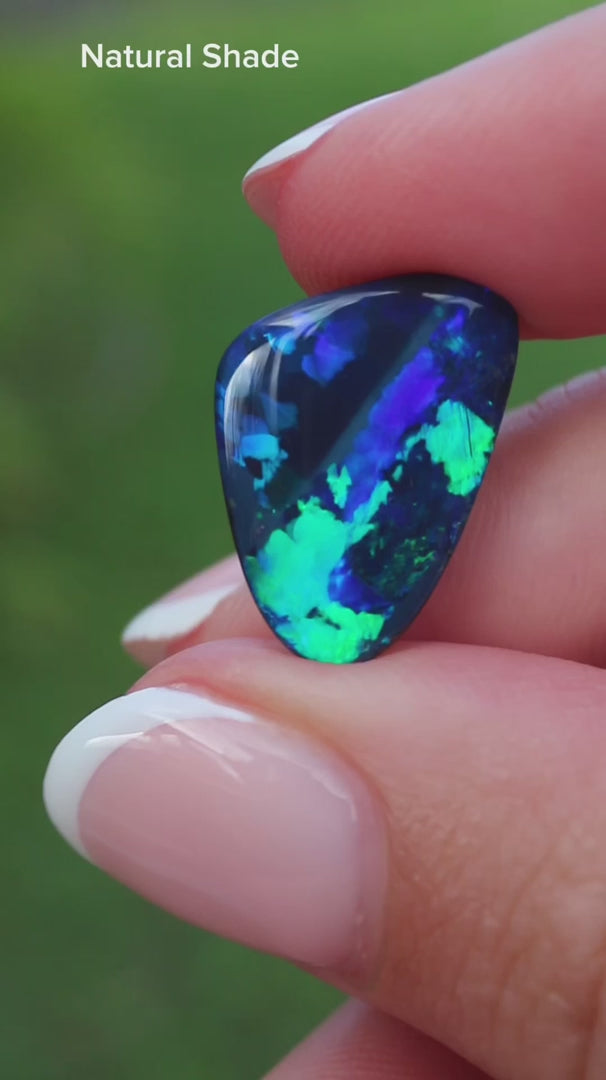 Winton Boulder Opal 9.1ct Natural Solid Bright Blue Green Flagstone Australian