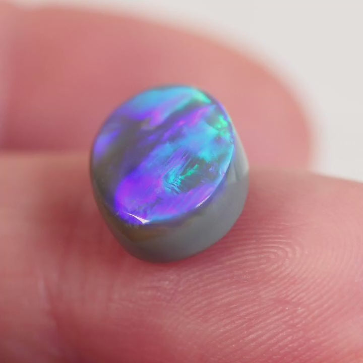 3.8ct Dark Opal - 9 x 11 x 4.7mm